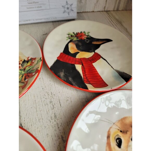 Pier 1 plate Xmas penguin seal polar bear goose set decor - Picture 4 of 7